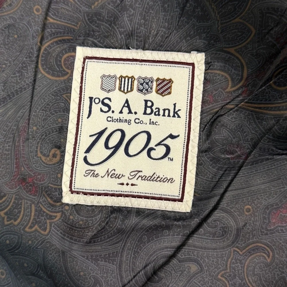 Jos. A. Bank 1905 Tailored Fit Brown 100% Wool Blazer Sport Coat Mens‎ 43 Long